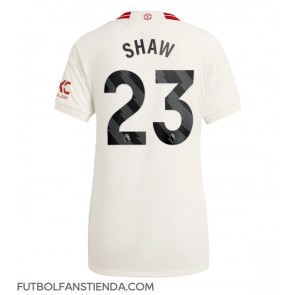 Manchester United Luke Shaw #23 Tercera Equipación Mujer 2023-24 Manga Corta